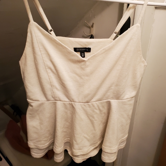 Dynamite Tank Crop Small White - Picture 1 of 1
